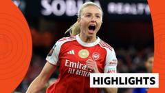 Arsenal hit seven to seal Leicester play-off fate